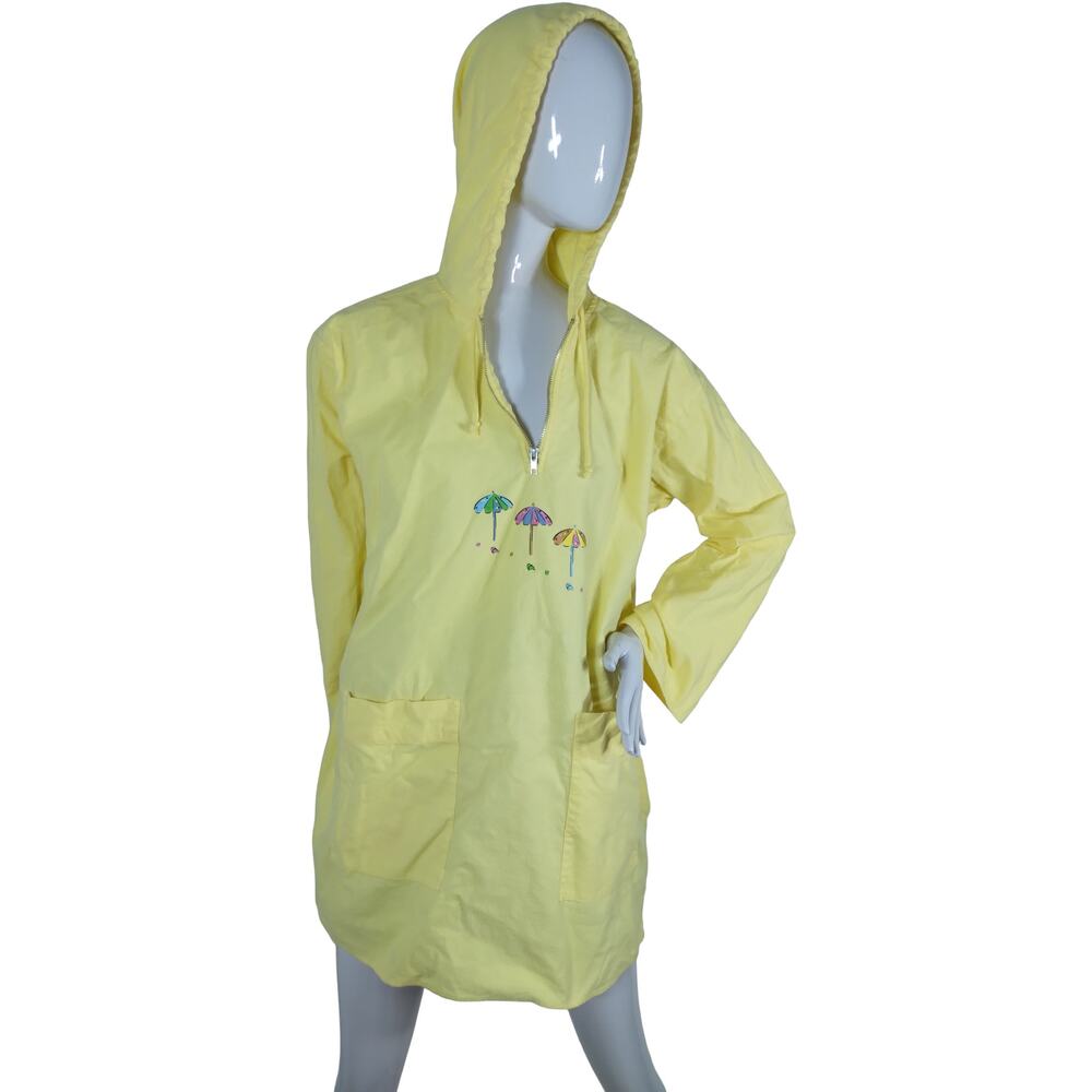 Vintage Metropolitan Flannel Hoodie Size L/XL Yellow